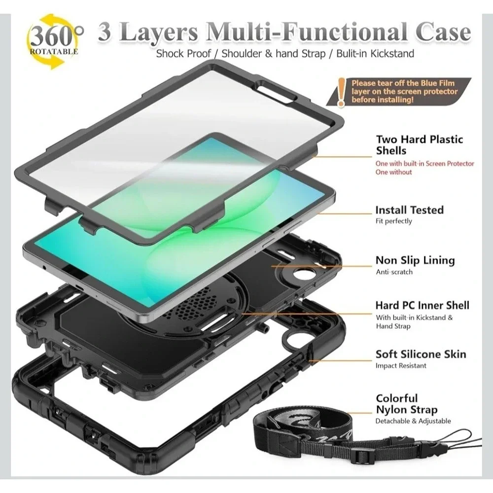 SEYMAC stock Case for Samsung Galaxy Tab A11 8.7'', Full-Body Drop Protection...